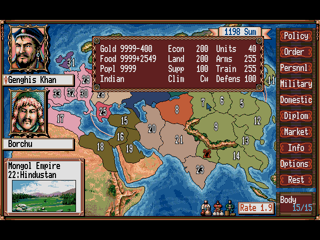 Gameplay of Genghis Khan II: Clan of the Gray Wolf