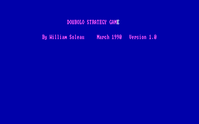 Title screen of Doubolo