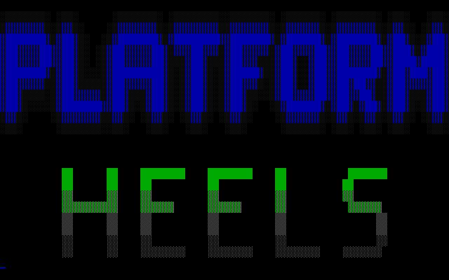 Title screen of Platform Heels