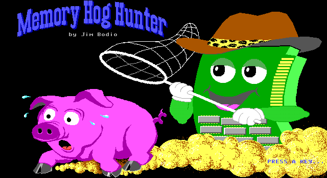 Title screen of Memory Hog Hunter