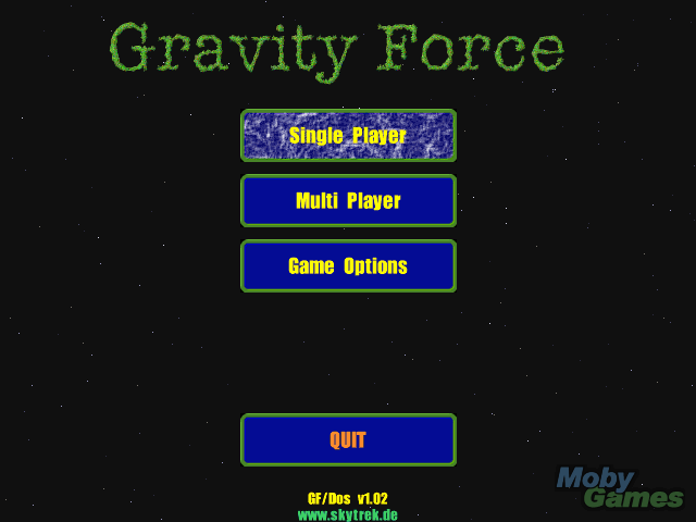 Title screen of Gravity Force (2000)