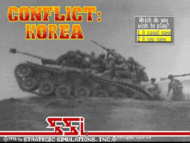 Title screen of Conflict: Korea - The First Year 1950-51