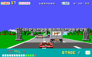 Gameplay of Out Run