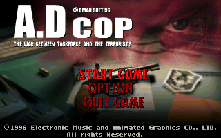 Title screen of A.D Cop