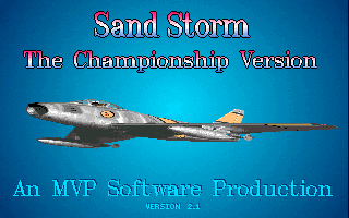 Title screen of Sand Storm: The Championship Version
