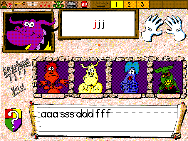 Gameplay of Davidson's Kid Keys