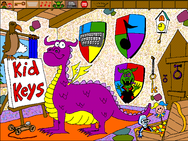 Title screen of Davidson's Kid Keys