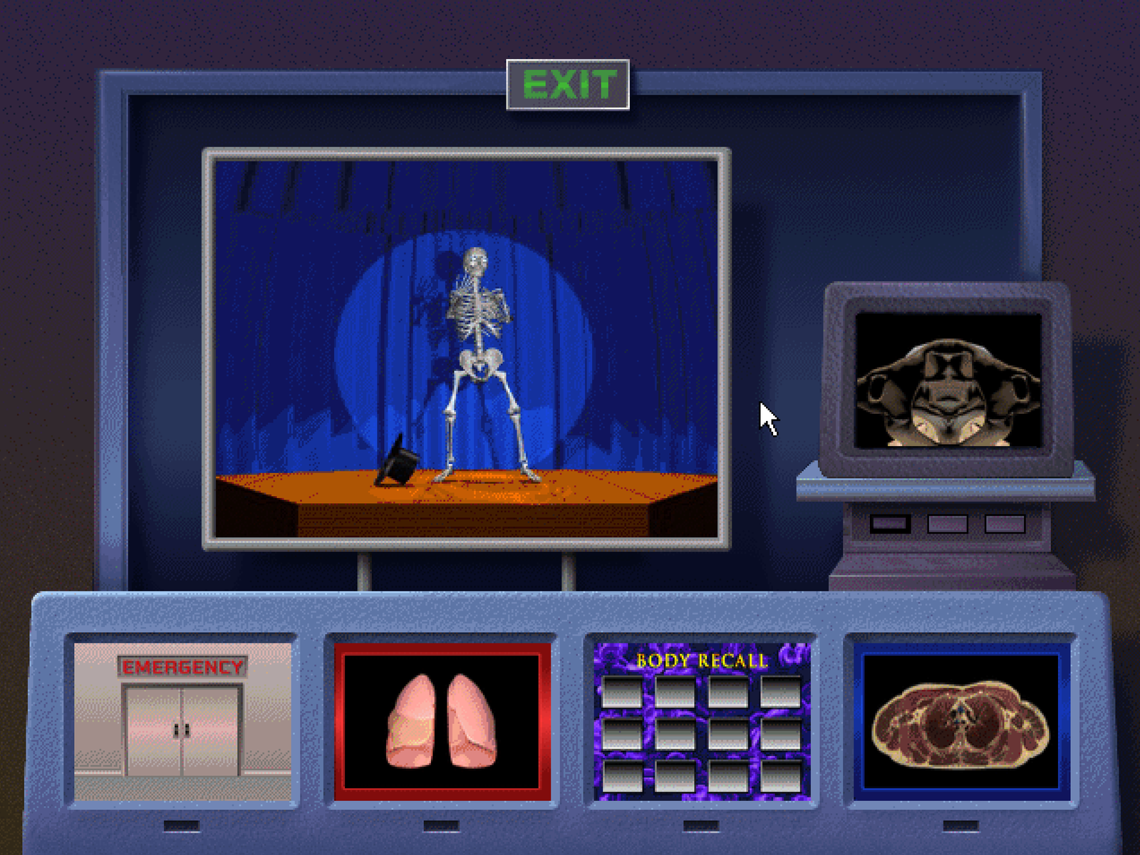 Title screen of 3-D Body Adventure