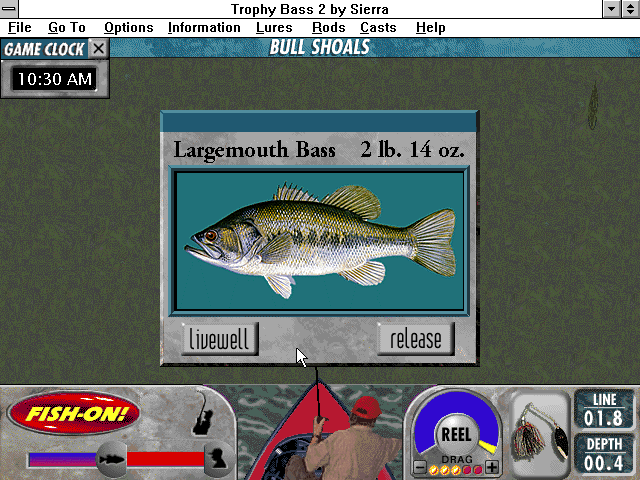 Gameplay of Trophy Bass 2: Northern Lakes
