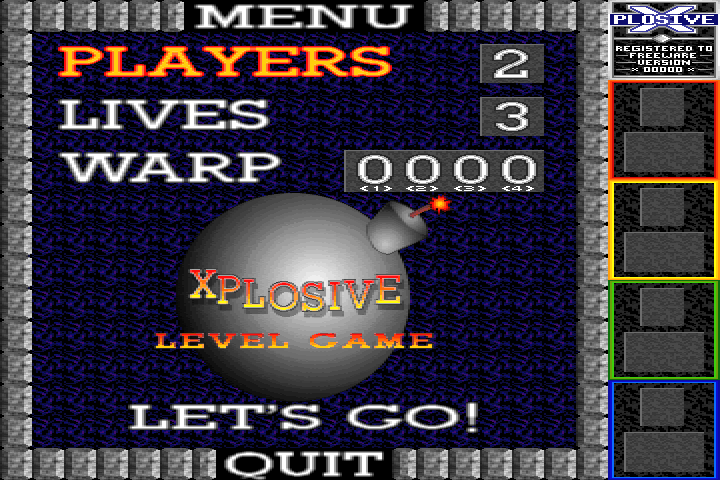Title screen of Xplosiv