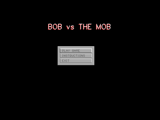 Title screen of Bob vs the Mob