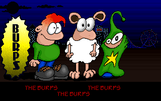 Title screen of The Burps