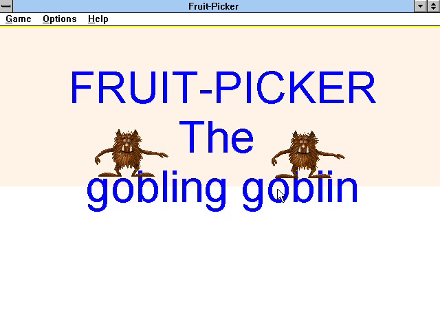 Title screen of Fruit-Picker