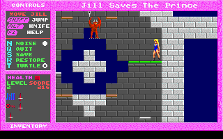 Gameplay of Jill of the Jungle: Jill Saves the Prince