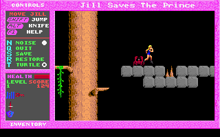 Gameplay of Jill of the Jungle: Jill Saves the Prince