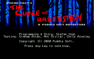 Title screen of Curse of Rabenstein, The