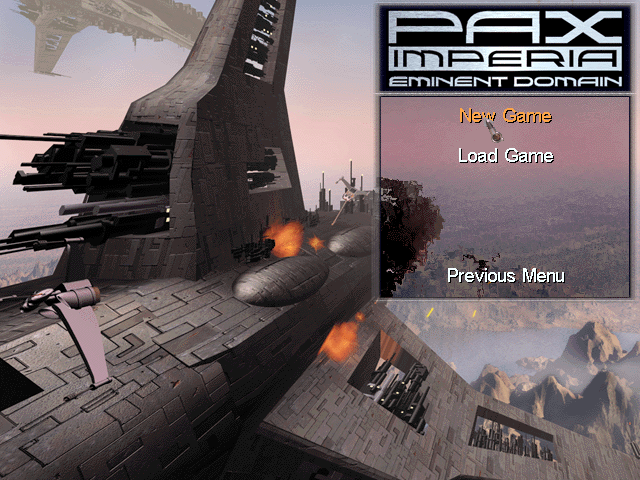 Title screen of Pax Imperia: Eminent Domain