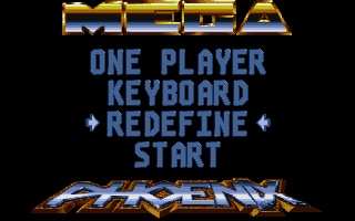 Title screen of Mega Phoenix