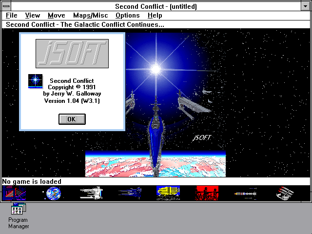 Title screen of Second Conflict