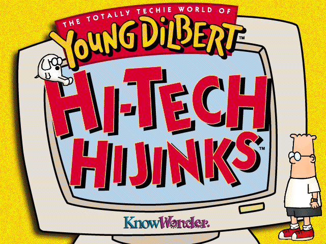 Title screen of Young Dilbert Hi-Tech Hijinks