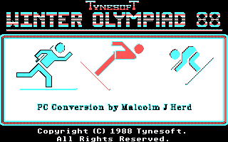 Title screen of Winter Challenge: World Class Competition