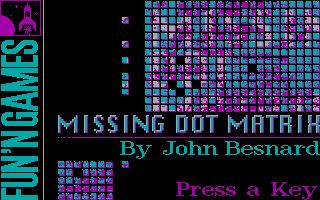 Title screen of Missing Dots Matrix