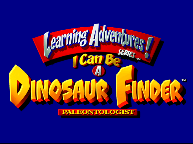 Title screen of I Can Be a Dinosaur Finder
