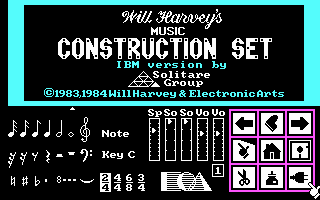 Title screen of Will Harvey's Music Construction Set