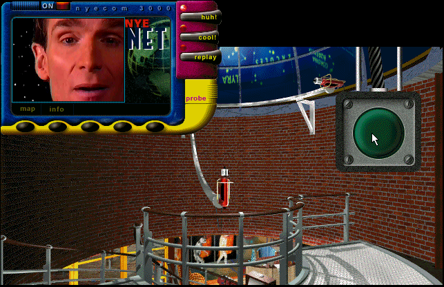 Gameplay of Bill Nye The Science Guy: Stop the Rock!