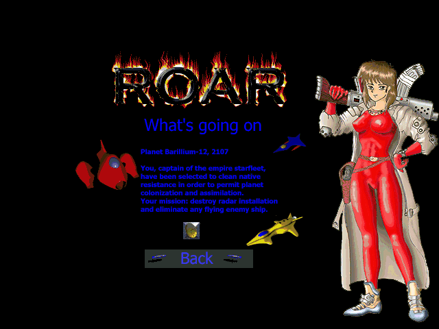 Title screen of Roar
