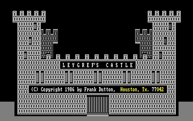 Title screen of Leygref's Castle