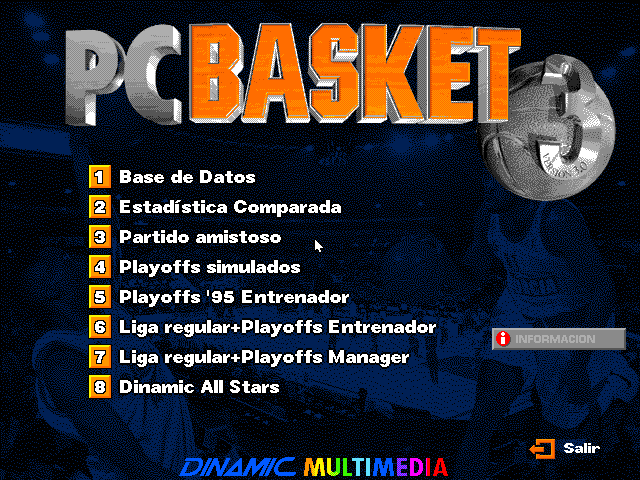 Title screen of PC Basket 3.0