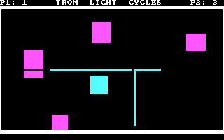 Gameplay of Tron Light Cycles (1983)