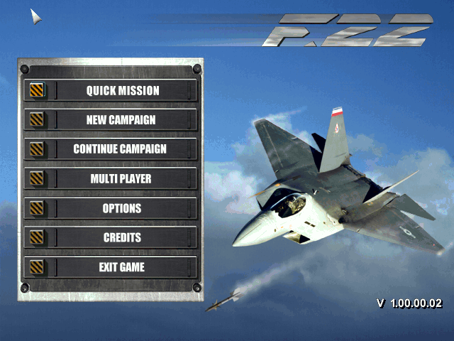 Title screen of F-22 Lightning II