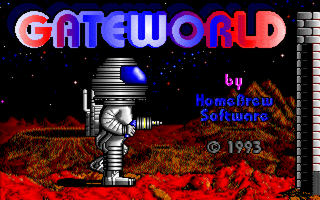 Title screen of Gateworld: The Home Planet
