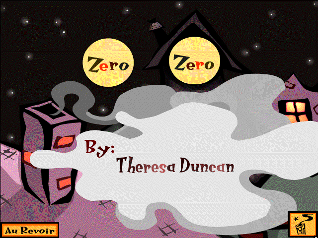 Title screen of Zero Zero