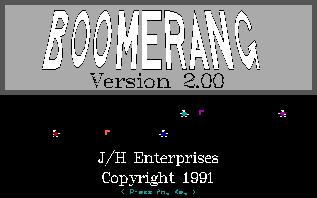 Title screen of Boomerang