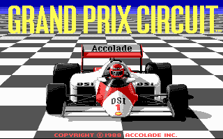 Title screen of Grand Prix Circuit