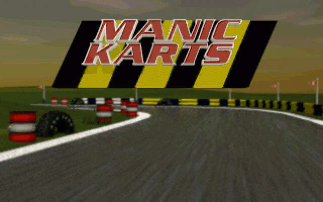 Title screen of Manic Karts