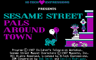 Title screen of Sesame Street: Pals Around Town