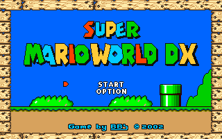 Title screen of Super Mario World DX