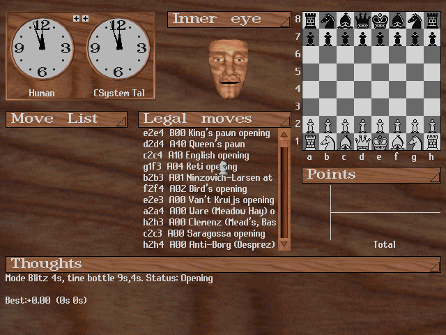 Title screen of Chess System Tal