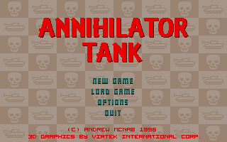 Title screen of Annihilator Tank