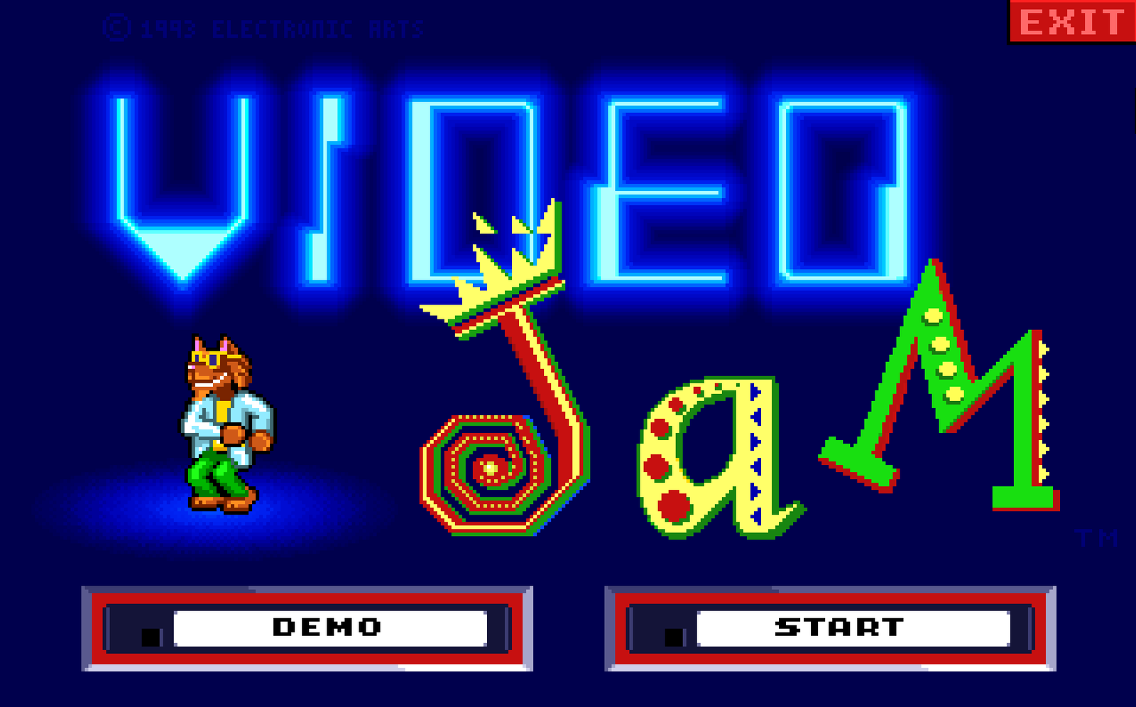 Title screen of Video Jam!