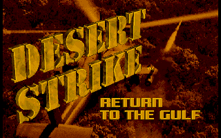 Title screen of Desert Strike: Return to the Gulf
