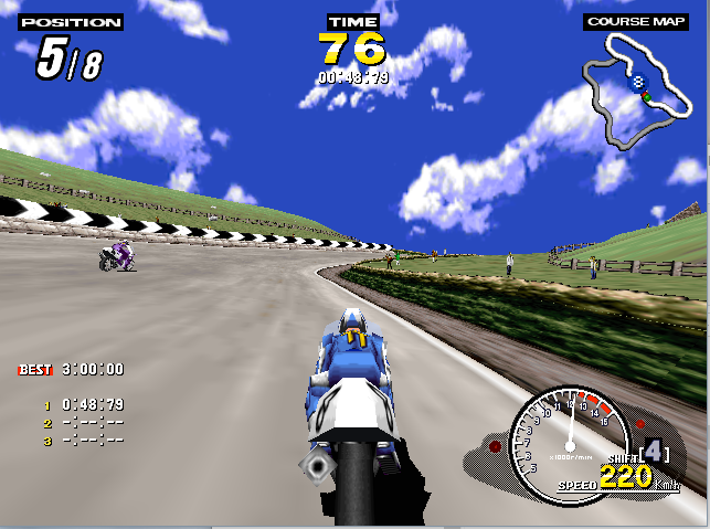 Gameplay of Manx TT SuperBike