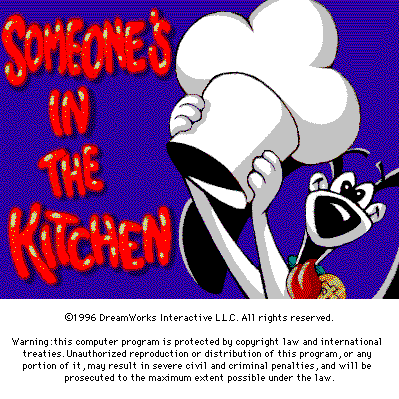 Title screen of Someone's in the Kitchen!