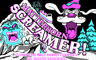 Title screen of Matterhorn Screamer!