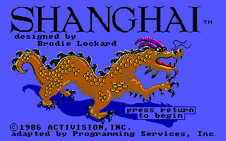 Title screen of Shanghai