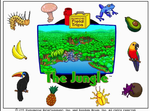 Title screen of Let's Explore the Jungle